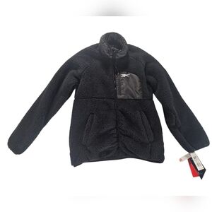 NWT Reebok Women's Black Sherpa Fleece size Large super soft